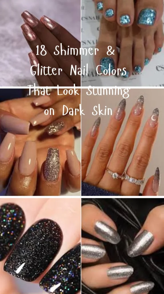 18 Shimmer & Glitter Nail Colors That Look Stunning on Dark Skin