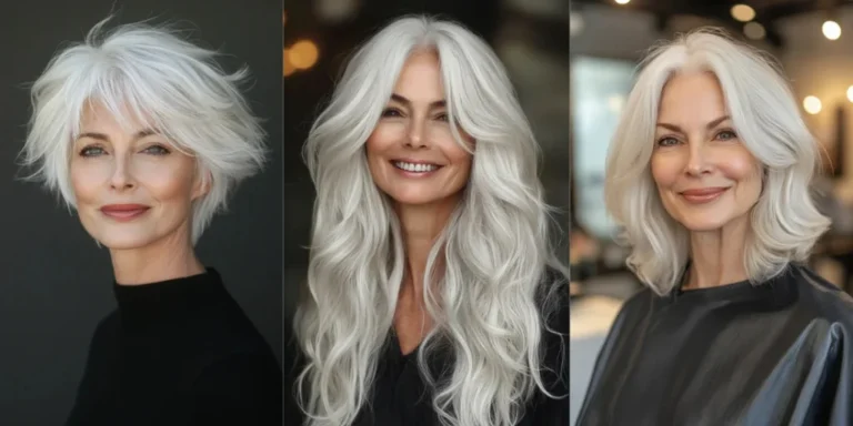 24 Stunning Hairstyles for Women Over 60 with White Hair