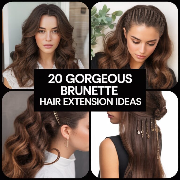 20 Gorgeous Brunette Hair Extension Ideas