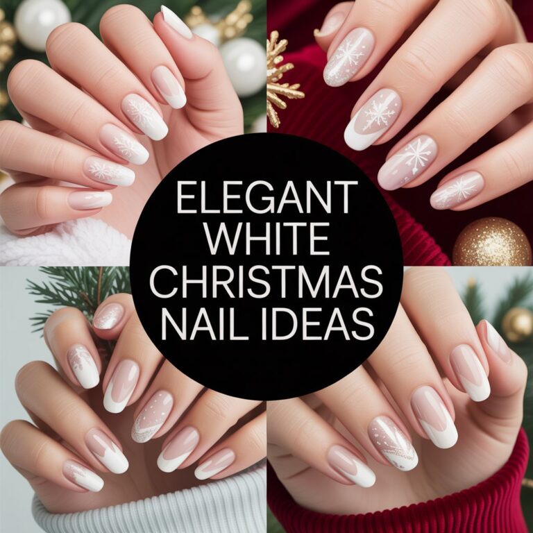 Elegant White Christmas Nail Ideas: Festive Styles to Elevate Your Holiday Glam