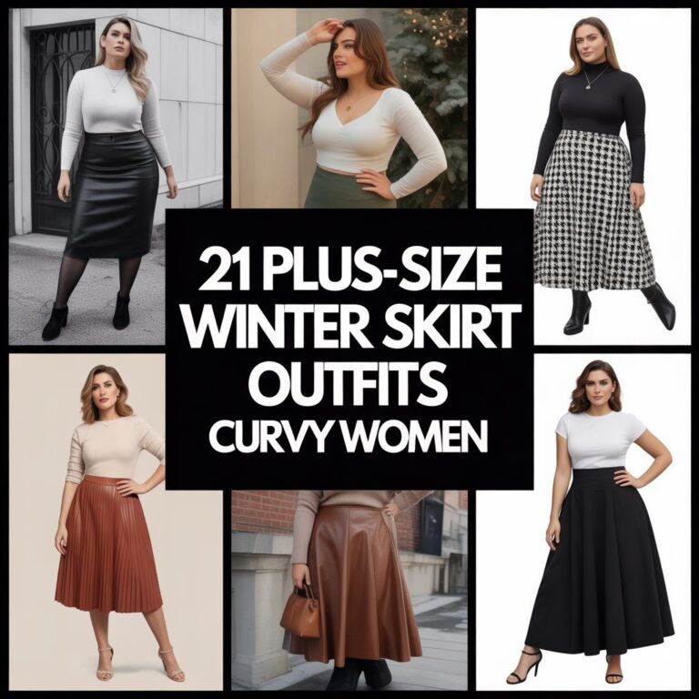 21 Plus-Size Winter Skirt Outfits Curvy Women Adore