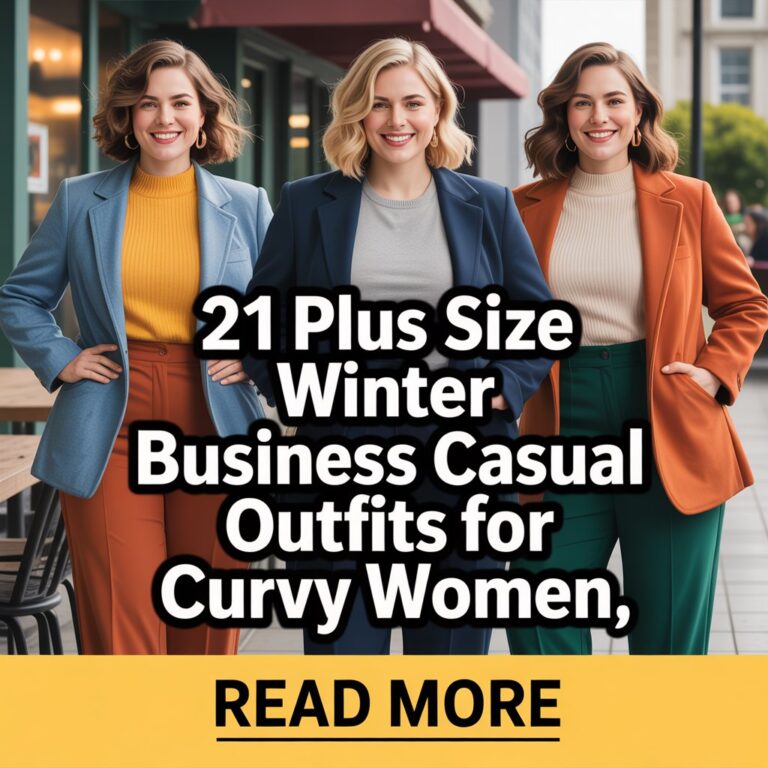 21 Plus Size Winter Business Casual Outfits for Curvy Women