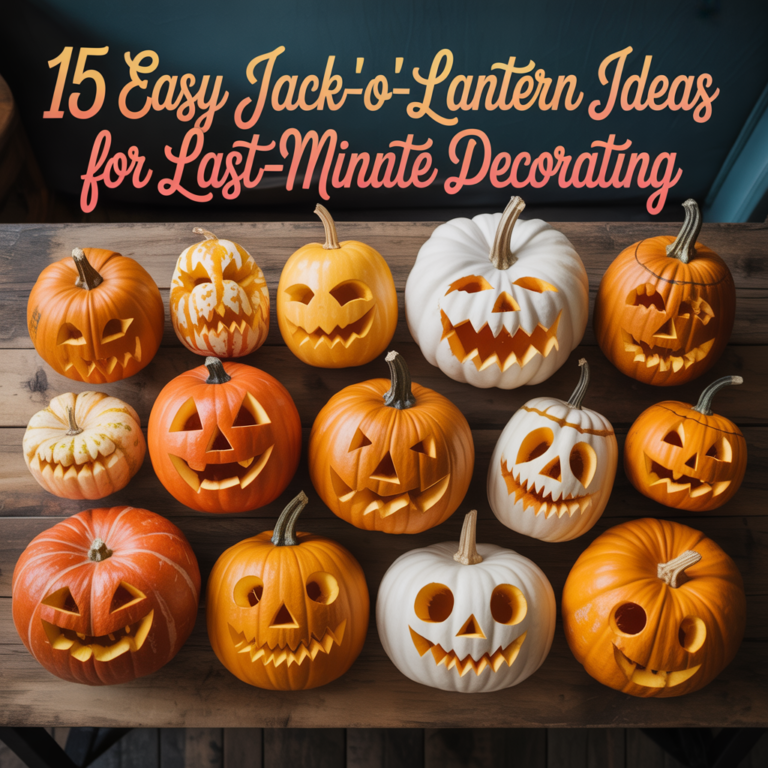 15 Easy Jack-O’-Lantern Ideas for Last-Minute Decorating