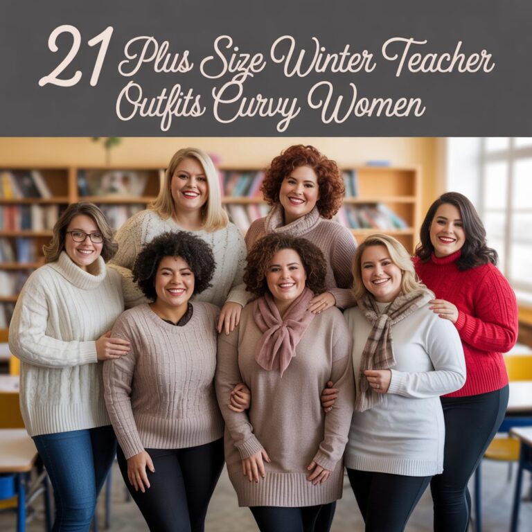 21 Plus Size Winter Teacher Outfits Curvy Women