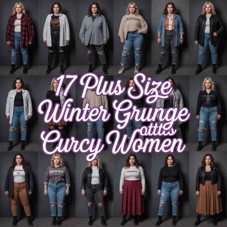 17 Plus Size Winter Grunge Outfits Curvy Women Can’t Get Enough