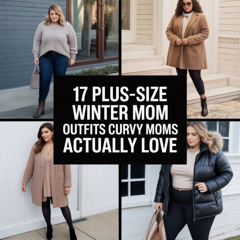 17 Plus-Size Winter Mom Outfits Curvy Moms Actually Love