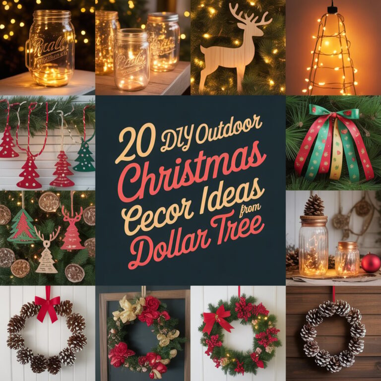 20 DIY Outdoor Christmas Decor Ideas from Dollar Tree