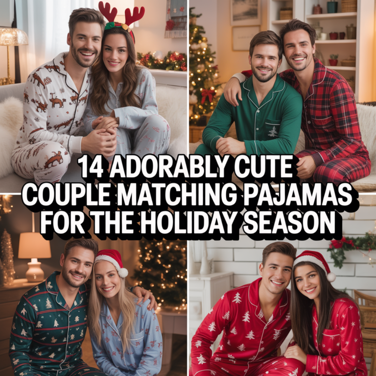 14 Adorably Cute Couple Matching Pajamas for the Holiday Season