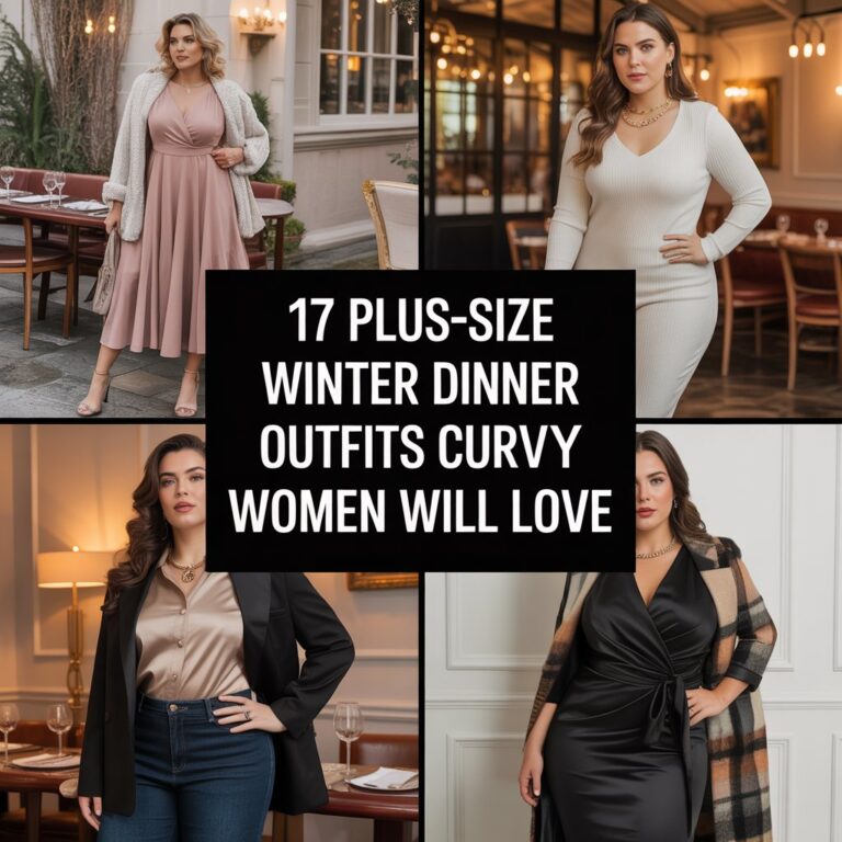 17 Plus-Size Winter Dinner Outfits Curvy Women Will Love