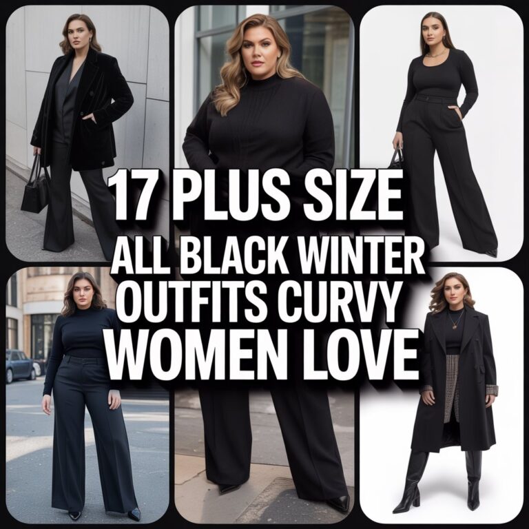17 Plus Size All Black Winter Outfits Curvy Women Love