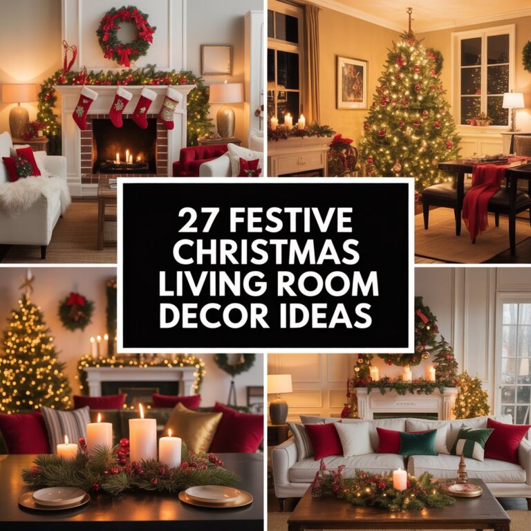 27 Festive Christmas Living Room Decor Ideas to Try This Year
