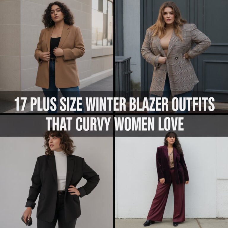 17 Plus Size Winter Blazer Outfits That Curvy Women Love