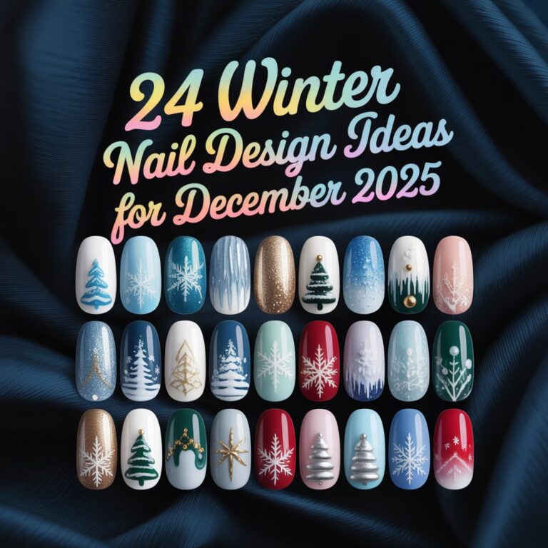 24 Winter Nail Design Ideas for December 2025: Sparkling, Chic & On‑Trend Looks