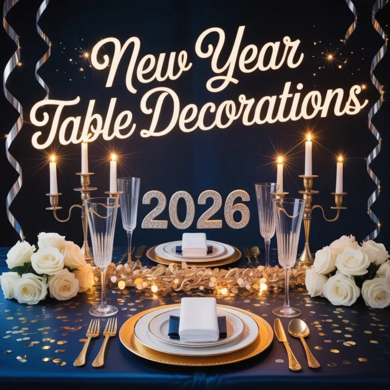 New Year Table Decorations for a Sparkling Celebration