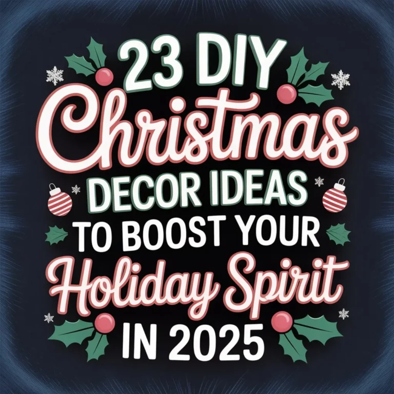 23 DIY Christmas Decor Ideas to Boost Your Holiday Spirit in 2025