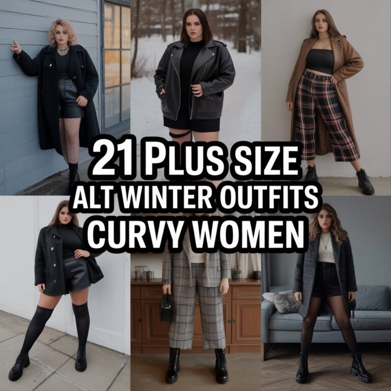21 Plus Size Alt Winter Outfits Curvy Women Are Obsessed With